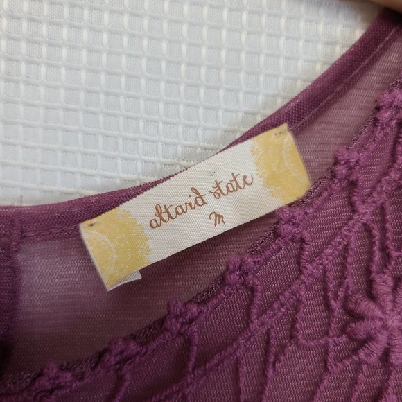 Altar'd State Purple Lace Baby Doll Long Top M - Picture 4 of 6